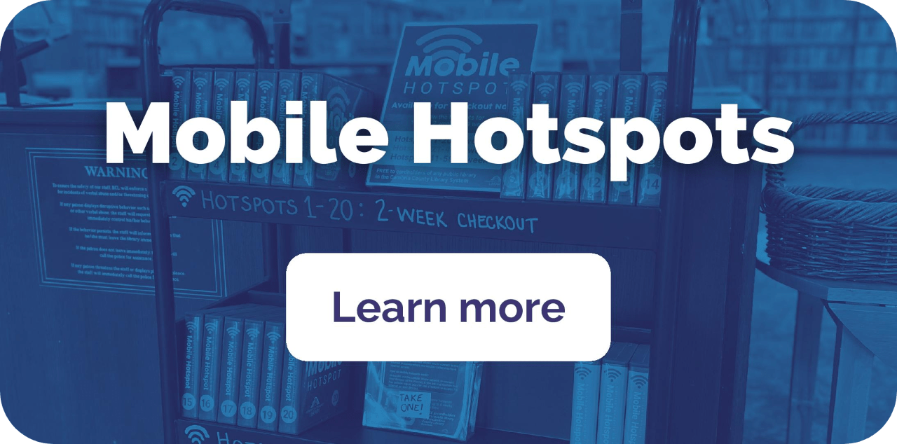 White Text saying Mobile Hotspot 